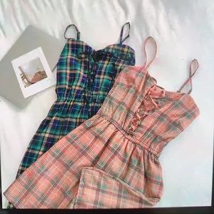 Moving sale - Plaid Dress Romper 1x